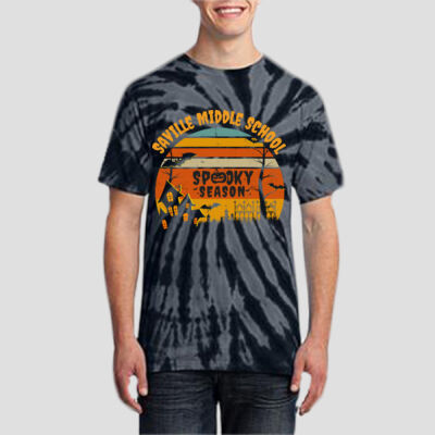 Adult Tie-Dye T-Shirt - Fall - Haunted House Thumbnail