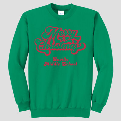 Adult Crewneck - Winter Holidays - Merry Christmas - Red Thumbnail