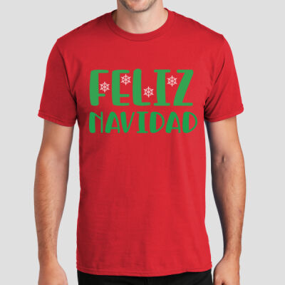 Adult T-Shirt - Winter Holidays - Feliz Navidad - Green Thumbnail