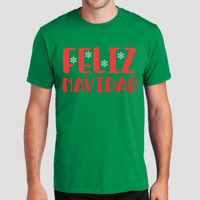 Adult T-Shirt - Winter Holidays - Feliz Navidad - Red Thumbnail